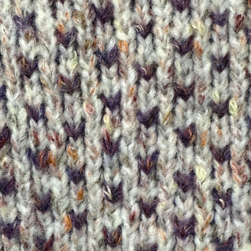 CeCe NWOT❤️ Women's Sweater Textured Cream and Purple - Picture 10 of 13